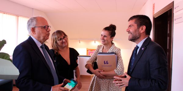 El presidente Casimiro Curbelo, la consejera Elena García, la vicerrectora Isabel León y el rector Francisco García. | Foto: ULL