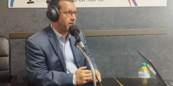 Juan José Facundo en los estudios de El Espejo Canario