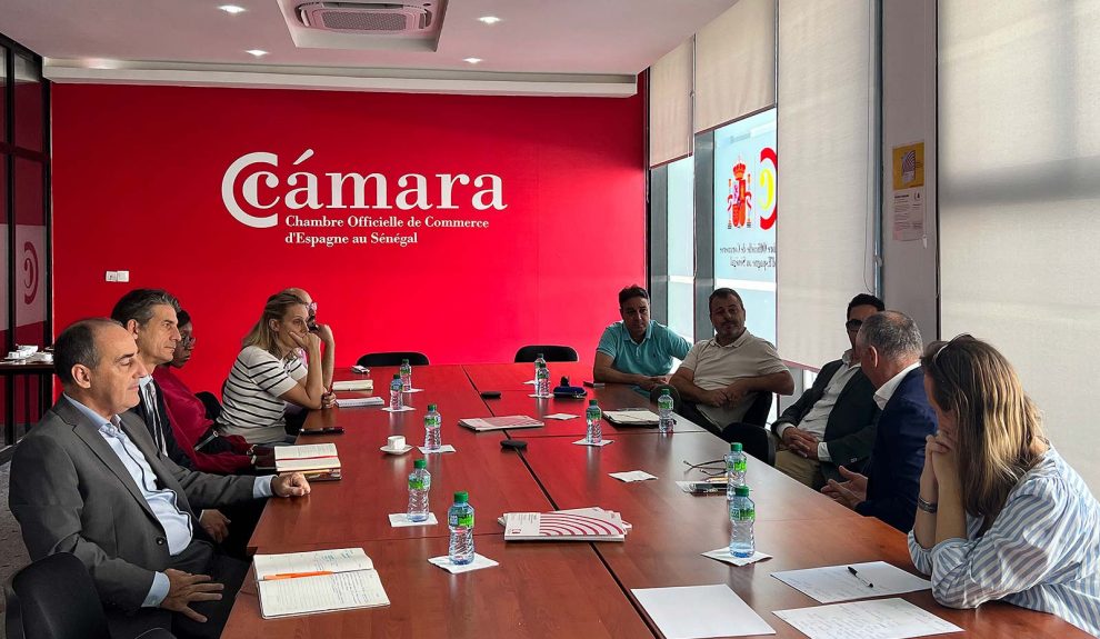 Luis Padilla en una reunión en la Cámara de Comercio de España en Senegal | Foto: Cámara Oficial de Comercio de España en Senegal