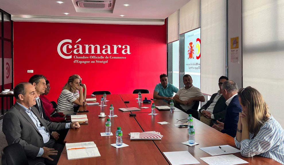 Luis Padilla en una reunión en la Cámara de Comercio de España en Senegal | Foto: Cámara Oficial de Comercio de España en Senegal