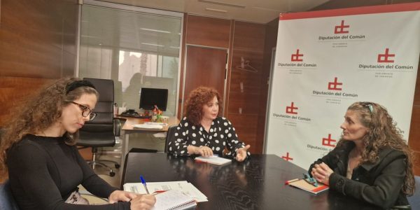 Representantes de Unión Kellys Tenerife reunidas con la adjunta a la Diputada del Común | Foto: Diputado del Común