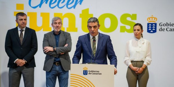 Narvay Quintero durante la presentación del proyecto 'Crecer juntos' | Foto: Gobierno de Canarias