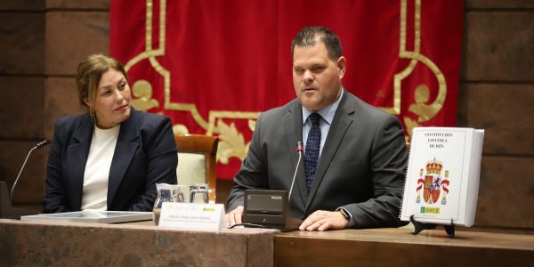 Miguel Ángel Déniz durante su intervención en el Parlamento de Canarias | Foto: Parcan