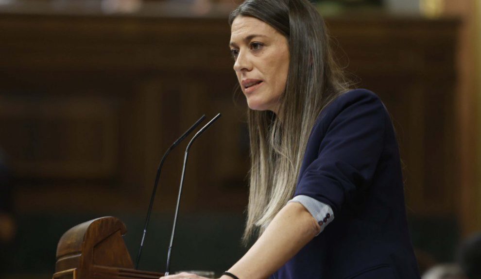 Miriam Nogueras, de Junts, en la tribuna del Congreso de los Diputados | Foto: Congreso de los Diputados