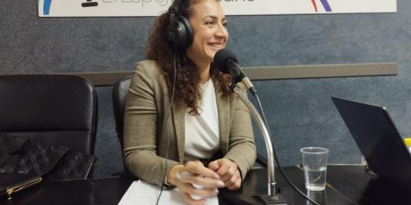 Vidina Cabrera en los estudios de El Espejo Canario