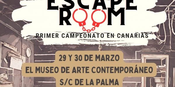Cartel del I Campeonato de Canarias de escape room