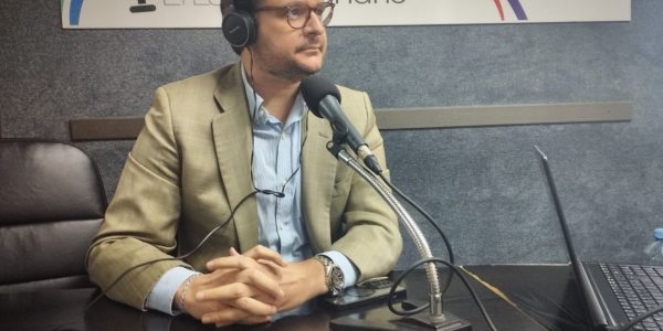 Sergio Ramos en los estudios de El Espejo Canario