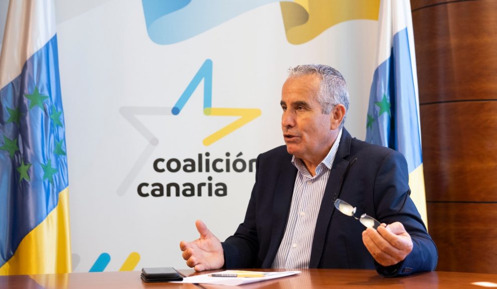 Mario Cabrera durante una conferencia de prensa | Foto: Coalición Canaria