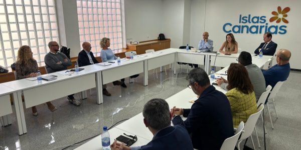 Reunión del Gobierno canario con patronales y sindicatos para presentarles el anteproyecto de Ley de Uso Turístico de Viviendas | Foto: Gobierno de Canarias