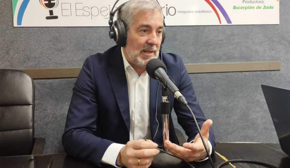 Fernando Clavijo en los estudios de El Espejo Canario