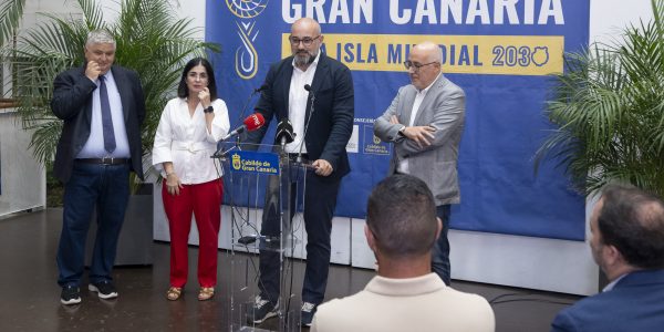 Rueda de prensa de presentación de la sede mundialista de Gran Canaria