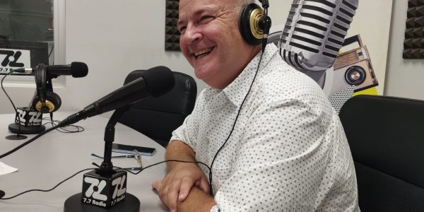 Matías Alonso en los estudios de El espejo Canario