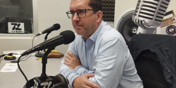 Juan Jesús Facundo en los estudios de El Espejo Canario