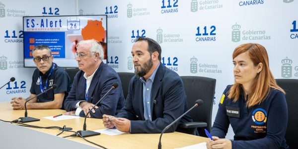 Rueda de presentación de la prueba Es-Alert | Foto: Gobierno de Canarias