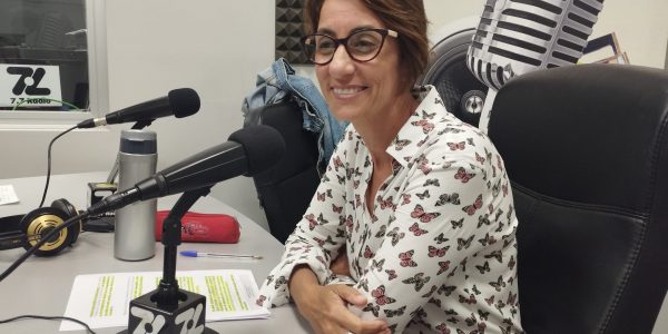 Onalia Bueno en los estudios de El Espejo Canario