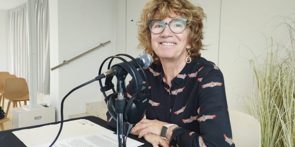 María José Alcántara en el set de El Espejo Canario en los Centros de Arte, Cultura y Turismo de Lanzarote