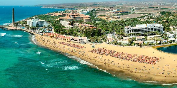 Vista aérea de Maspalomas | Foto: Ayuntamiento de San Bartolomé de Tirajana