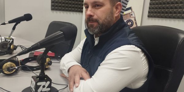 Artemi Artiles en los estudios de El espejo Canario