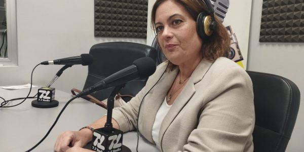 Beatriz Calzada en los estudios de El Espejo Canario