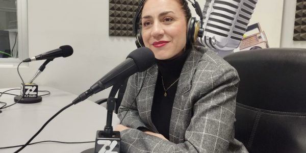 Vidina Cabrera en los estudios de El Espejo Canario