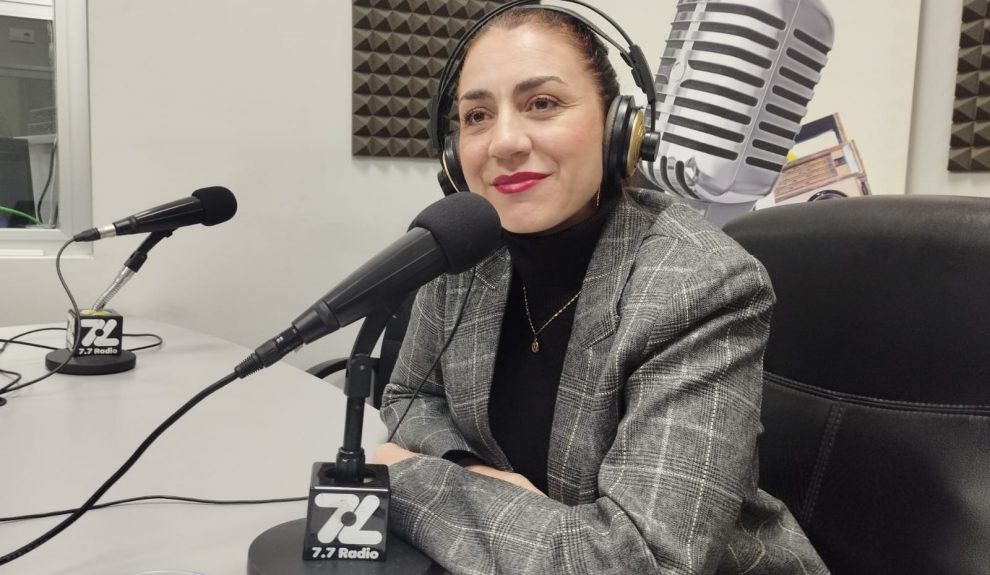 Vidina Cabrera en los estudios de El Espejo Canario
