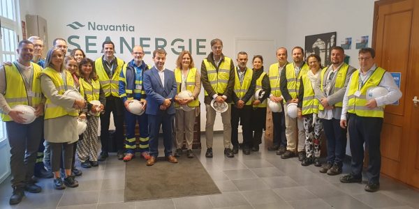 Visita de una delegación del proyecto Proyecto Blue Supply Chain a las instalaciones de Navantia | Foto: Fedeport