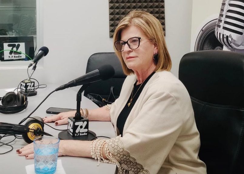 Inmaculada Medina en los estudios de El Espejo Canario