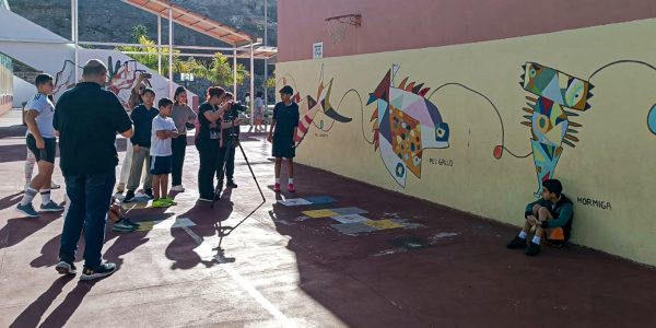 Momento de la grabación de uno de los cortos | Foto: Ayuntamiento de Mogán