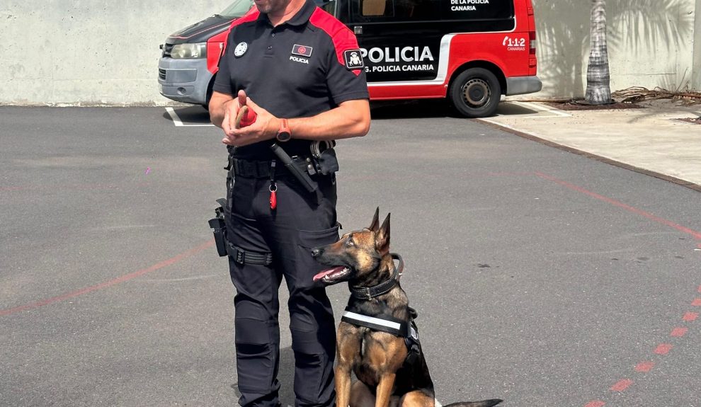 Guía canino del Cuerpo General de la Policía Canaria | Foto: CGPC