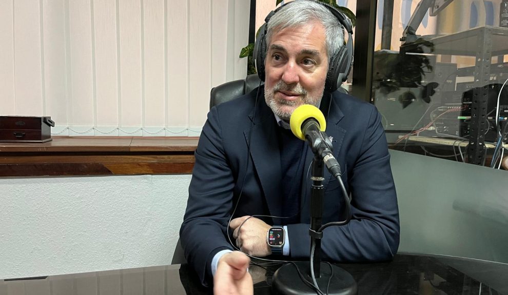 Fernando Clavijo en los estudios de El Espejo Canario