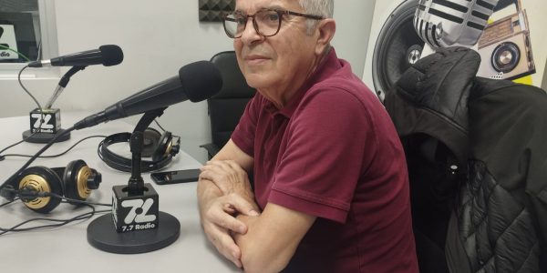 Antonio Ramos Gordillo en los estudios de El Espejo Canario