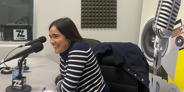 Patricia Muñoz en los estudios de El Espejo Canario