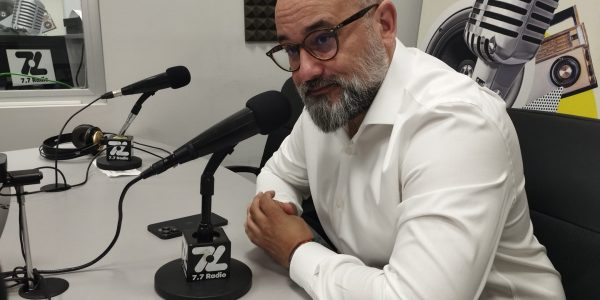 Aridany Romero en los estudios de El Espejo Canario