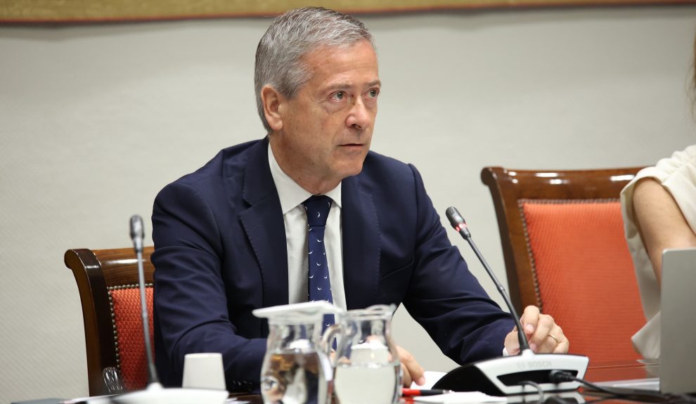Agustín Manrique de Lara en la comisión del Parlamento sobre el REF | Foto: Parcan