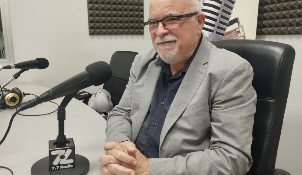 Orlando Brito en los estudios de El Espejo Canario