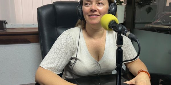 Raquel Moreno de la Rosa en los estudios de El Espejo Canario