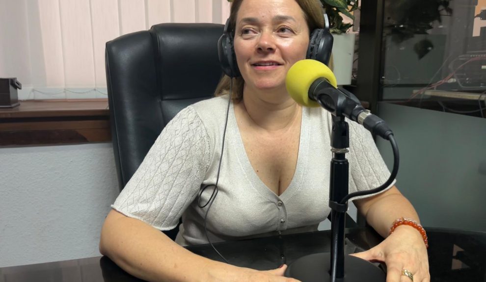 Raquel Moreno de la Rosa en los estudios de El Espejo Canario