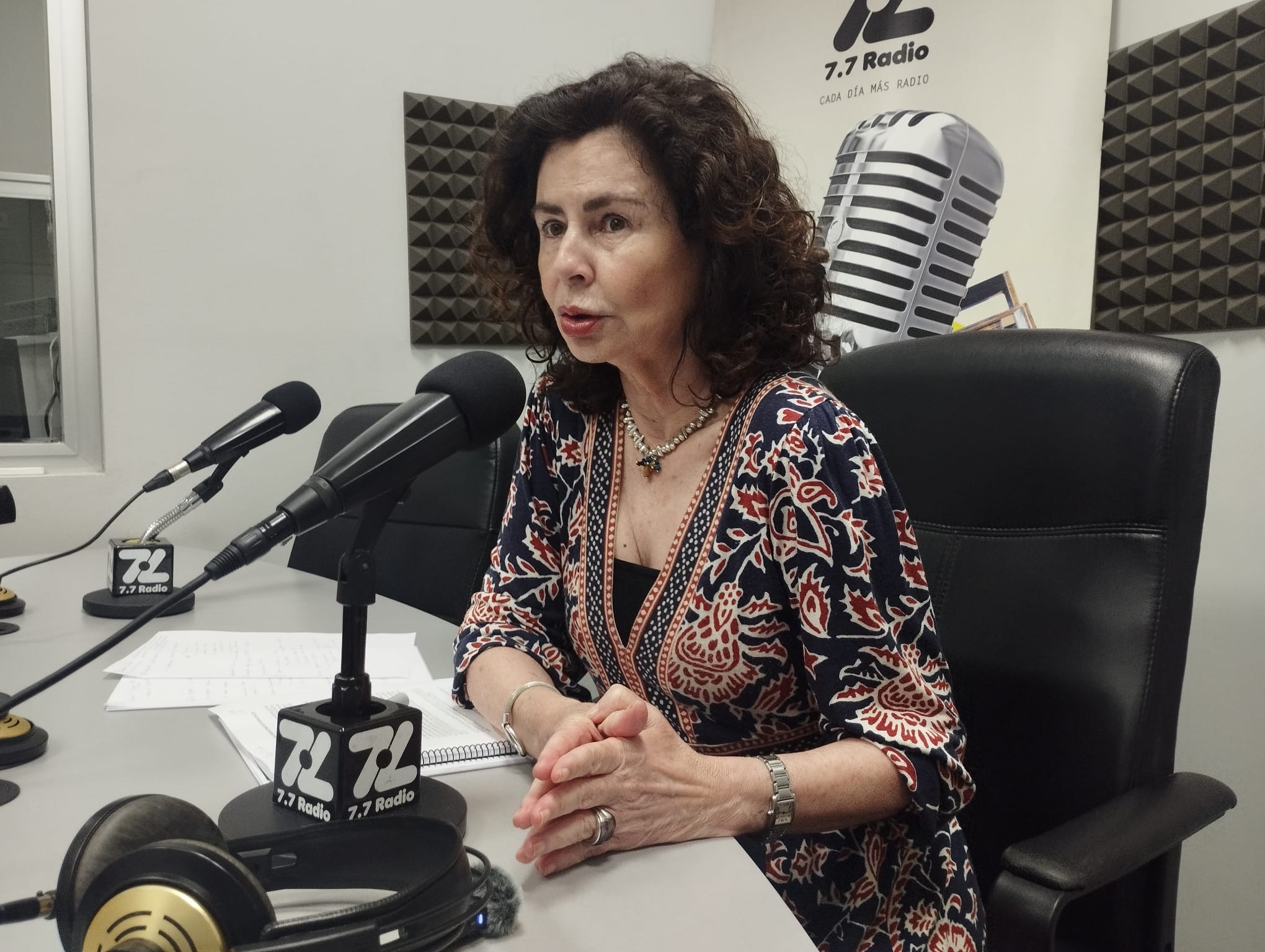 Matilde Asián en los estudios de El Espejo Canario Matilde Asián en los estudios de El Espejo Canario