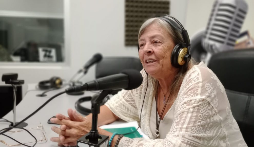 Mercedes Fernández-Couto en los estudios de El Espejo Canario