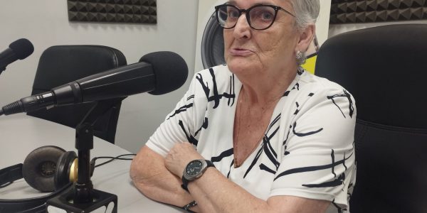 Marisa Jiménez en los estudios de El Espejo Canario