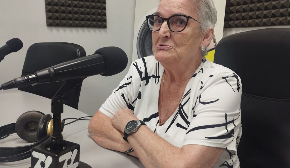 Marisa Jiménez en los estudios de El Espejo Canario