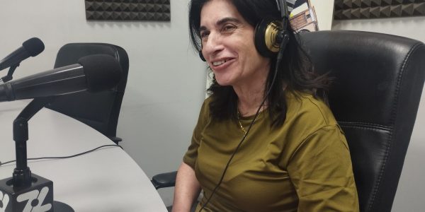 Esther Gálvez en los estudios de El Espejo Canario