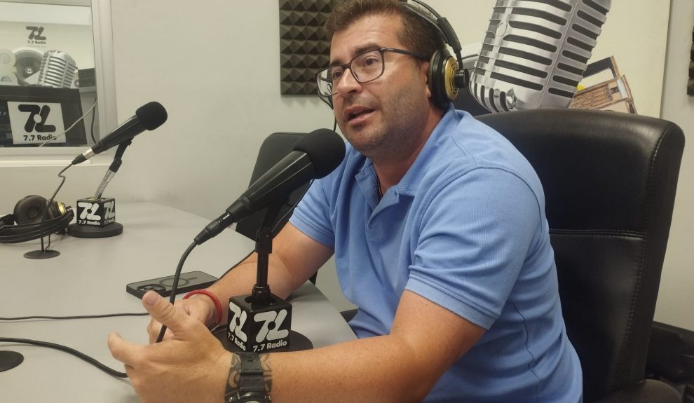 Aridane González en los estudios de El Espejo Canario