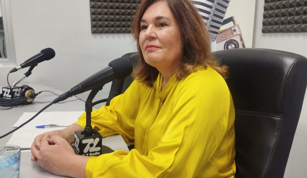Jimena Delgado en los estudios de El Espejo Canario
