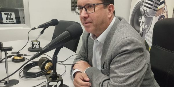 Juan Jesús Facundo en los estudios de El Espejo Canario