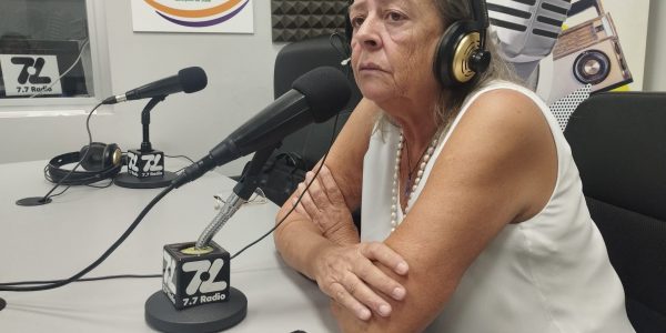 Mercedes Fernández-Couto en los estudios de El Espejo Canario