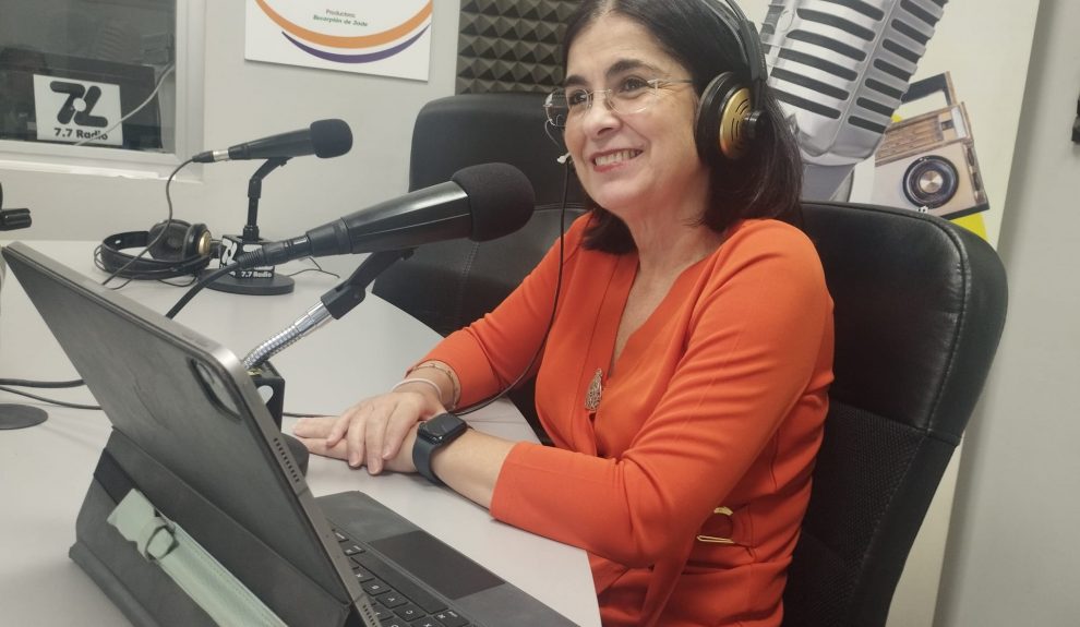 Carolina Darias en el estudio de El Espejo Canario Carolina Darias en el estudio de El Espejo Canario