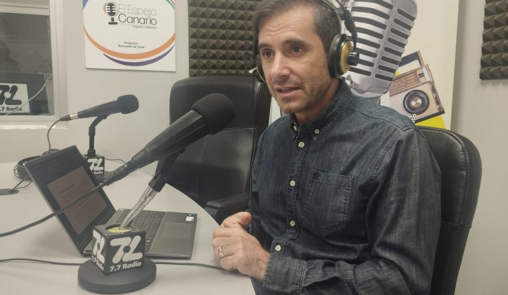 Jesús Rey Viñas en los estudios de El Espejo Canario Jesús Rey Viñas en los estudios de El Espejo Canario