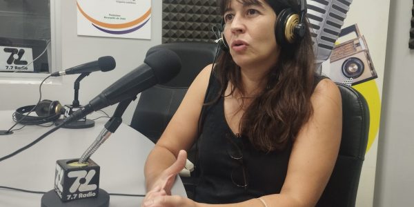 Nisa Guede Brito en los estudios de El Espejo Canario