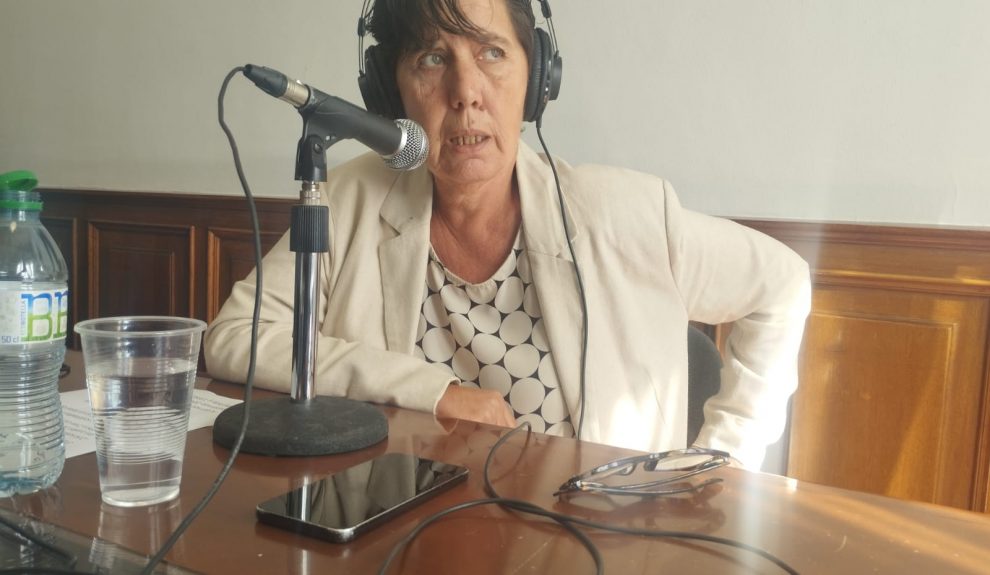 Blanca Pérez en el set de El Espejo Canario en el Cabildo de Tenerife Blanca Pérez en el set de El Espejo Canario en el Cabildo de Tenerife